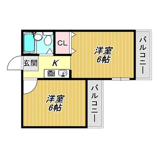ノーブルハイツ山之内【1階】の間取り