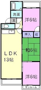 大谷ヒルズ A【3階】の間取り