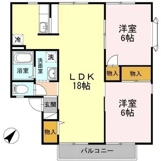 セジュールワイズ A棟【1階】の間取り