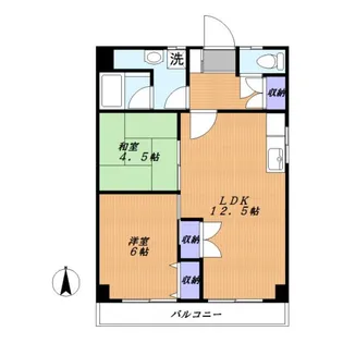 たまプラーザスカイマンション【2階】の間取り