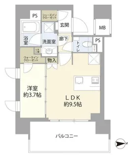 サンリヤン花小金井ステーションフロント【5階】の間取り