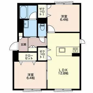 シャーメゾンM’s平和【1階】の間取り