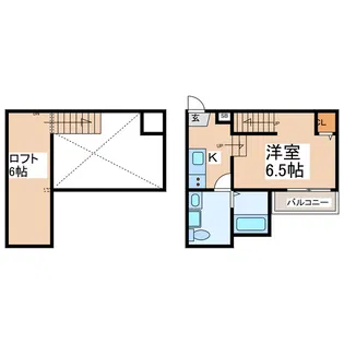 フォンターナ島崎【2階】の間取り