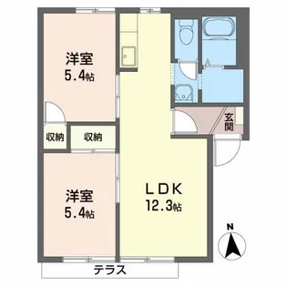 グレースヒル【1階】の間取り