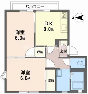 シャルマン島泉 B棟【2階】の間取り