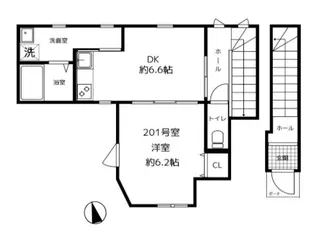 ソレアード(再契約型賃貸)【2階】の間取り