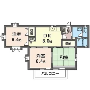ウィローズコートC【2階】の間取り