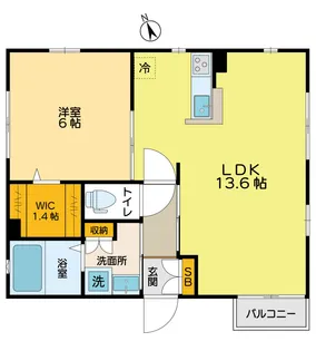リヴェール立川【1階】の間取り