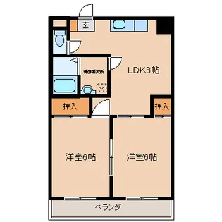 ウェルネスハイツII【3階】の間取り