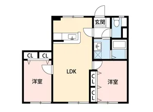 カルチェ尾本【3階】の間取り