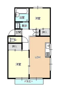 レジアス東仁井令【2階】の間取り