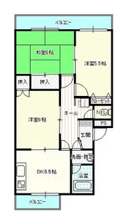 コーポ緑ヶ丘【2階】の間取り
