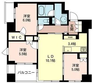 ミッドレジデンス文京【5階】の間取り