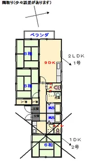 エステート広D【2階】の間取り