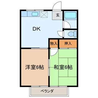 石山コーポ【1階】の間取り