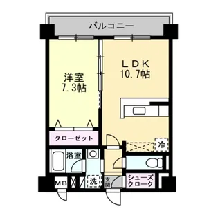 リビオン千代町【4階】の間取り