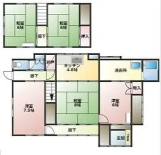 群馬県前橋市大手町3【一戸建】の間取り