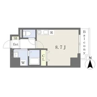 アルバ志賀本通【4階】の間取り