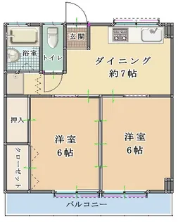コーポ山田【2階】の間取り