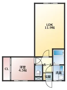 万代リリーハイツ【1階】の間取り