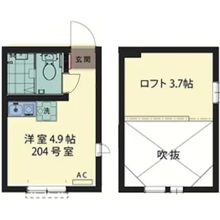 SPIANO二俣川【2階】の間取り