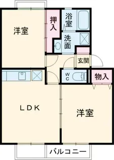 セゾンクレベールA【1階】の間取り