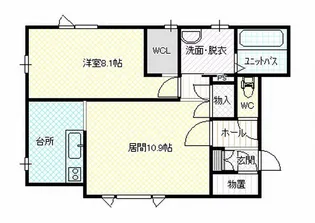 ハスコートたかすV【1階】の間取り