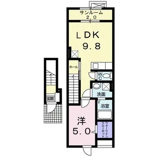 新潟県長岡市寿1【アパート】の間取り