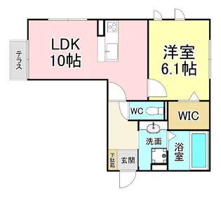 福岡県北九州市小倉北区大田町【アパート】の間取り