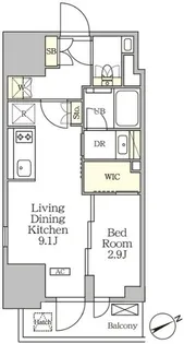ザ・パークハビオ大森山王【11階】の間取り