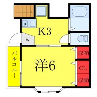 ハイツイイダ【1階】の間取り