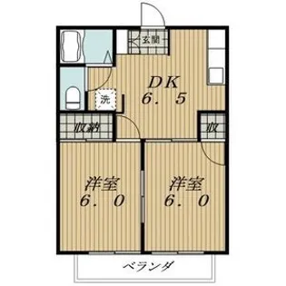 サンハイツホヅミ【1階】の間取り
