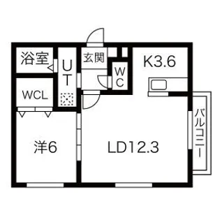 クラリス南平岸II【4階】の間取り