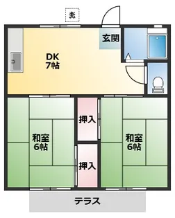 サンハイツ【2階】の間取り