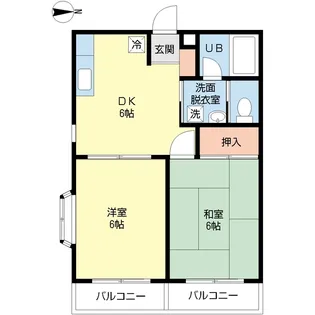 2DKの間取り画像