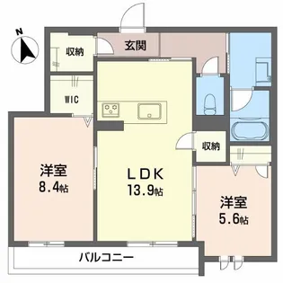 ソフィア浄水【2階】の間取り