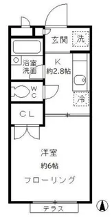 リベール玉川【1階】の間取り