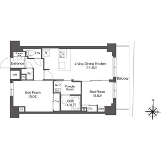 バウスフラッツ高円寺【8階】の間取り