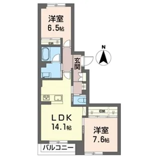 ラフィナート住吉【1階】の間取り