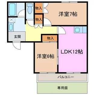サニーヒルズ鳴丘【1階】の間取り