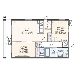 ピア新百合山手【1階】の間取り