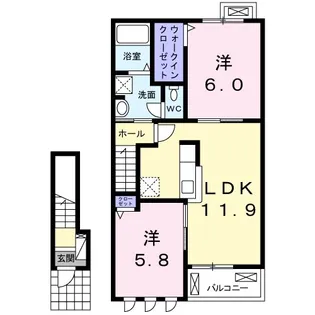 鹿児島県南さつま市加世田村原2【アパート】の間取り