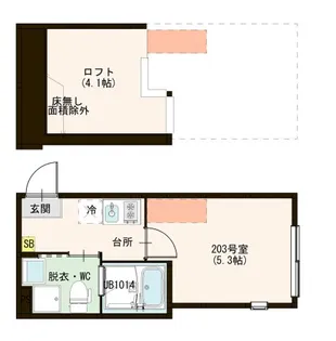 ハーモニーテラス東四つ木VII【2階】の間取り