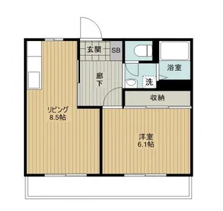 埼玉県ふじみ野市苗間【アパート】の間取り