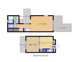 福岡県福岡市中央区高砂1【マンション】の間取り