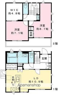 東京都練馬区富士見台4【一戸建】の間取り