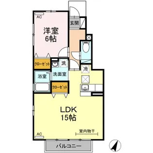 ビリディアン【1階】の間取り
