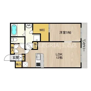 大阪府大阪市生野区鶴橋1【マンション】の間取り