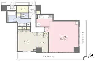 ヴィークタワー名古屋東別院【16階】の間取り