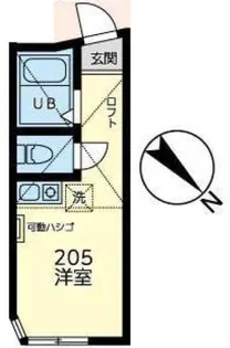 ユナイト中野島レーザーディマルコ【1階】の間取り